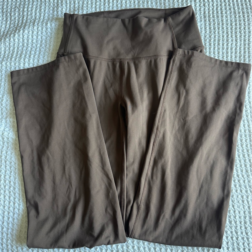 Brown flare leggings